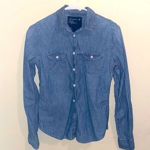 Denim Long-Sleeve Button Shirt